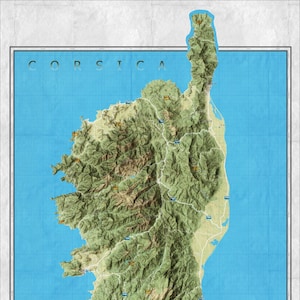 Carte de Corse - Carte personnalisée