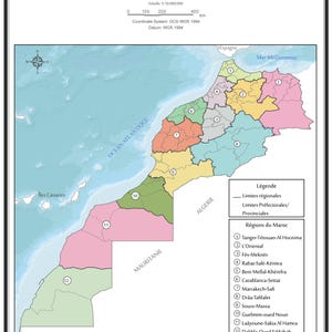 Carte du Maroc, carte des régions du Maroc