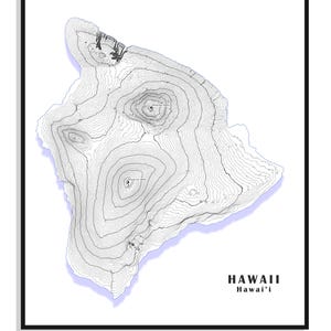 Hawaii Map Print | Hawaii Wall Art | Hawaiian Islands Map | Hawaii Decor | United States Map | Printable Map | Hawaii State Poster