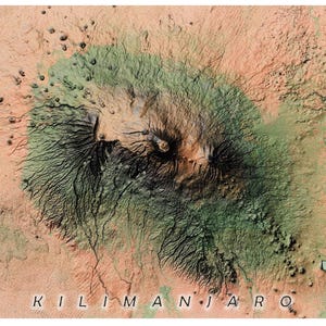 A rintable Shaded Relief Map of Mount Kilimanjaro | Digital Topographic Map | Instant Download Terrain Map | Artistic 3D Map Print