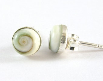 Shiva Eye Sterling Silver Stud Earrings, 6mm