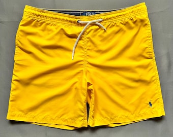 Pantalones cortos de baño Polo Ralph Lauren Classic Mini Logo Summer Yellow Talla XS Y2K