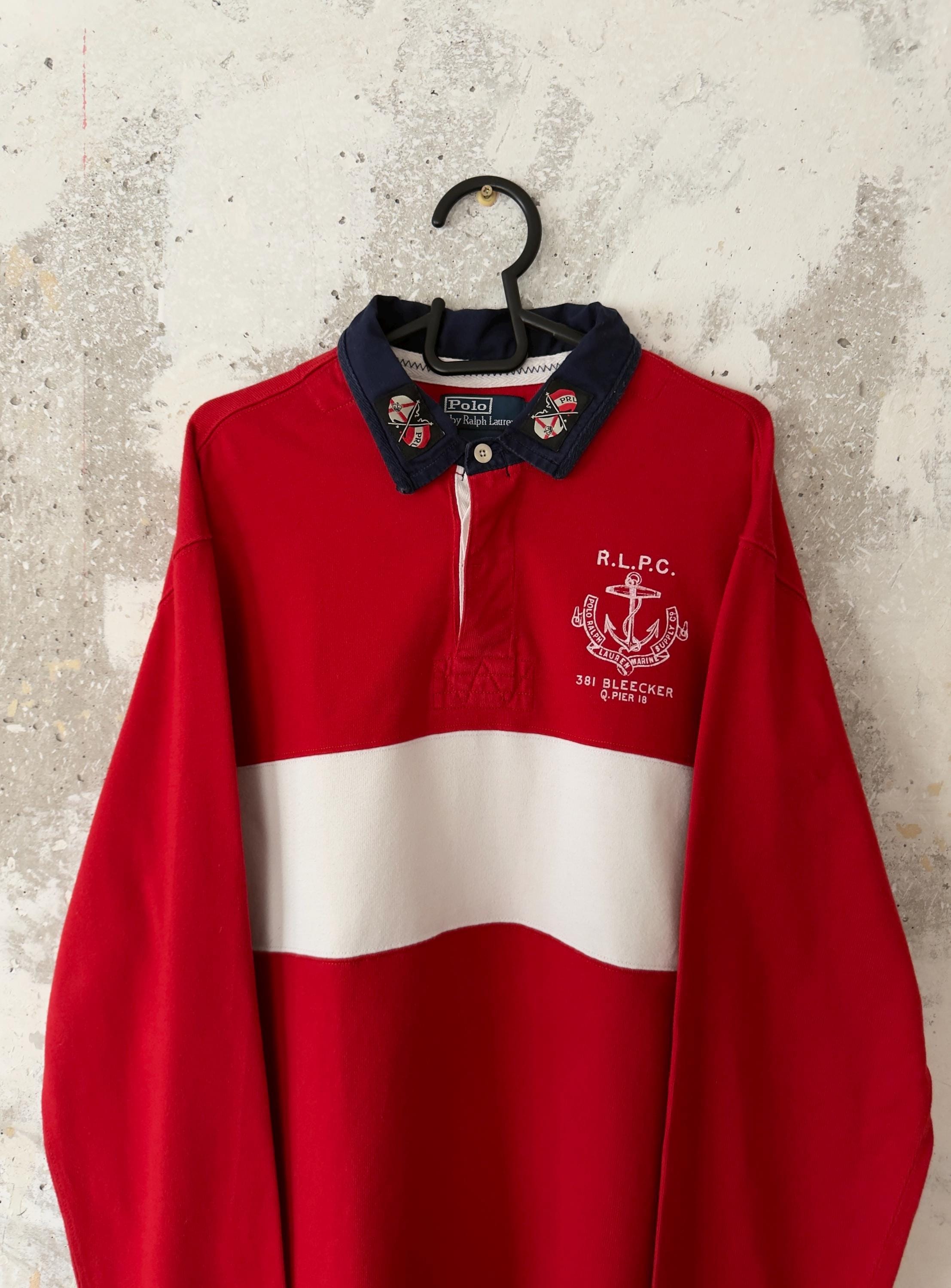 90S Vintage Polo Ralph Lauren Big Logo Anchor PRL 381 Bleecker