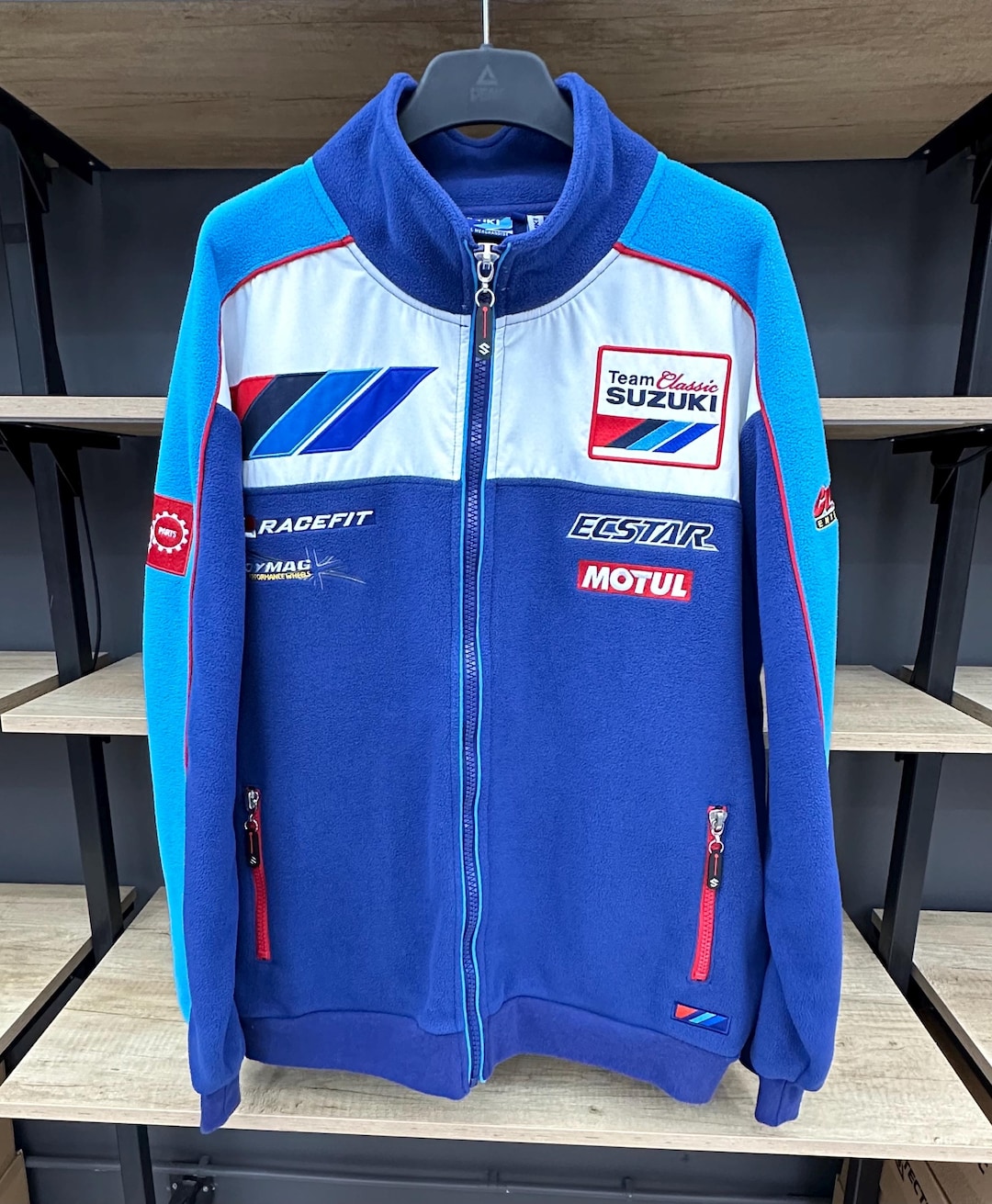 Men's Team Suzuki Ecstar NASCAR Big Logo Racing Full Zip Fleece Jacket ...