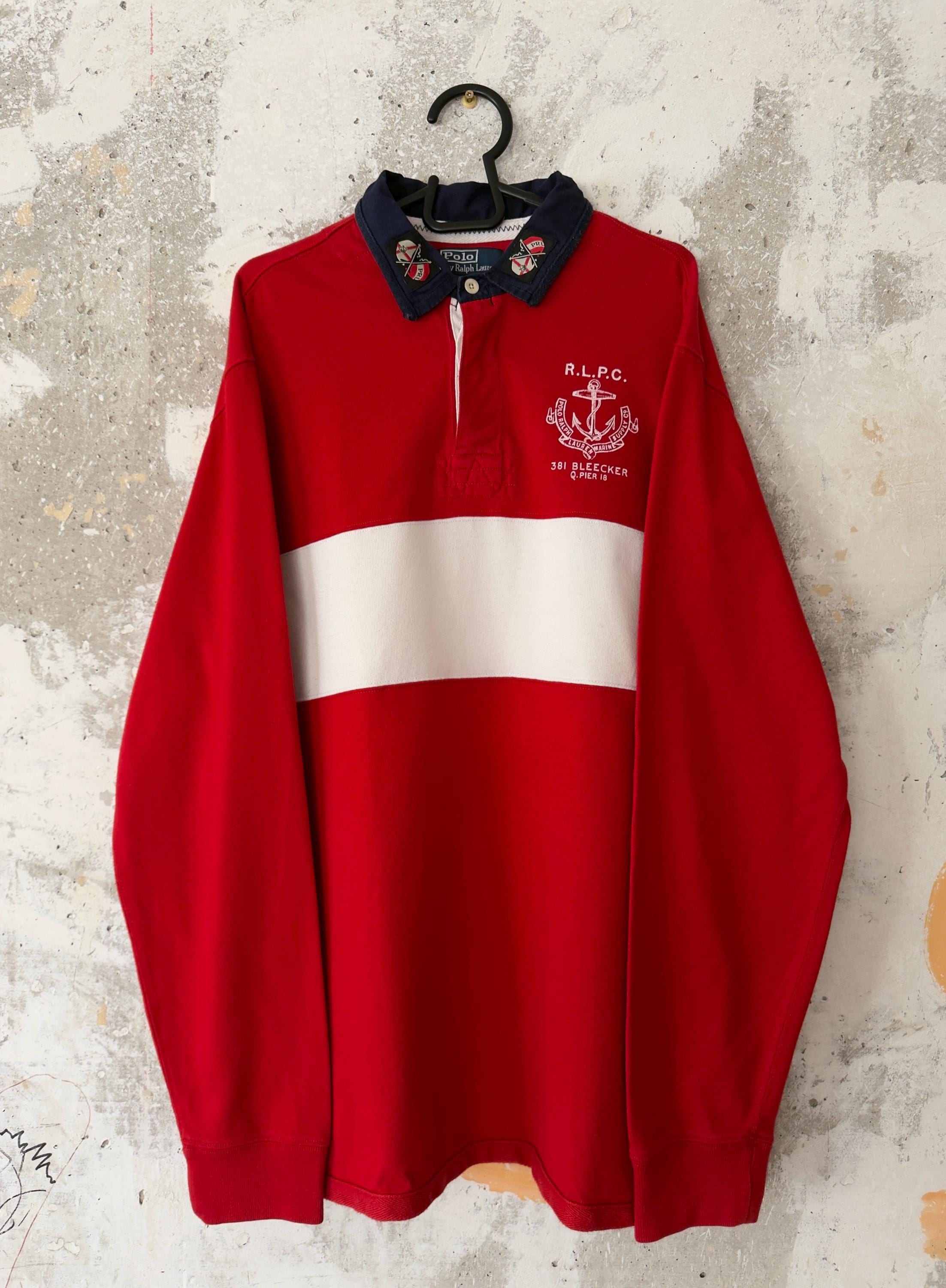 90S Vintage Polo Ralph Lauren Big Logo Anchor PRL 381 Bleecker