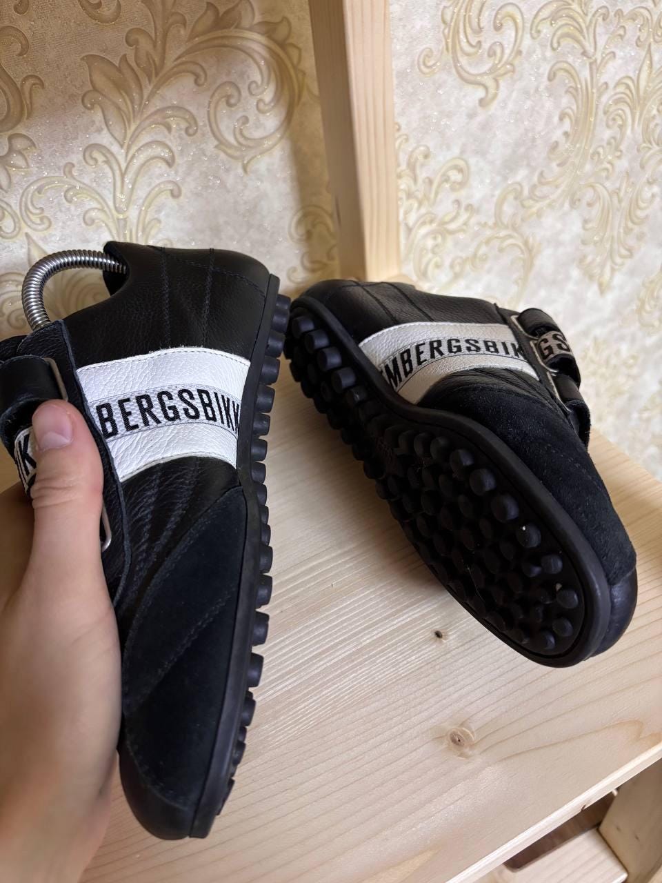 90S Vintage Dirk Bikkembergs Classic Big Logo Sneakers Suede Black