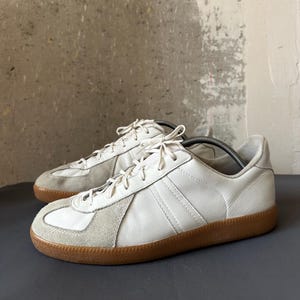 スニーカー DNSR Mammoth German Army Sneakers 5FT1273 NEW GENUINE German Army Bundeswehr Vintage Leather Trainers