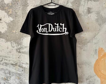 Von Dutch - Von Dutch 00&#39;s Y2K ヴィンテージ Tシャツ ネイビー Vintage Von Dutch Big Logo Navy Blue Y2K Tee Size XL | eBay