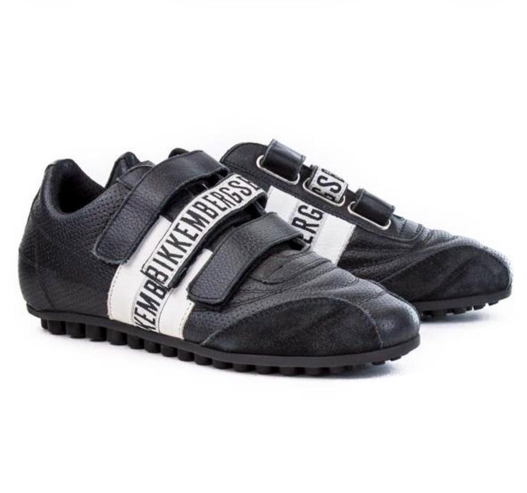 90S Vintage Dirk Bikkembergs Classic Big Logo Sneakers Suede Black