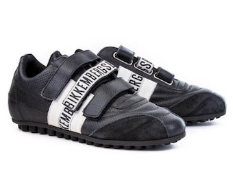 90S Vintage Dirk Bikkembergs Classic Big Logo Sneakers Suede Black