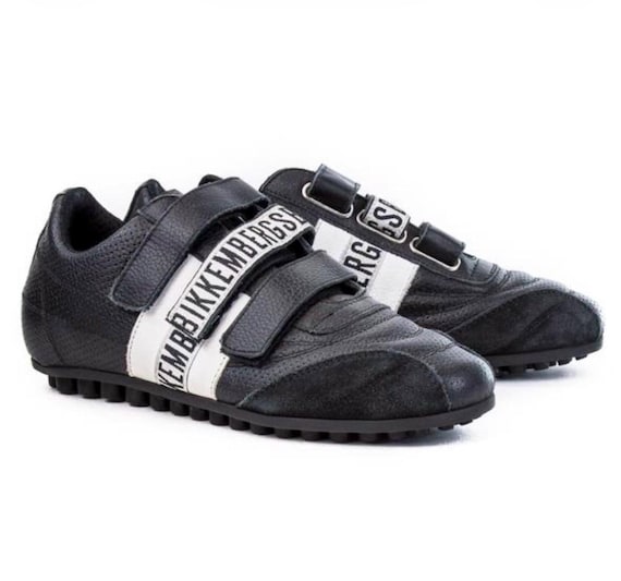 90S Vintage Dirk Bikkembergs Classic Big Logo Sneakers Suede Black