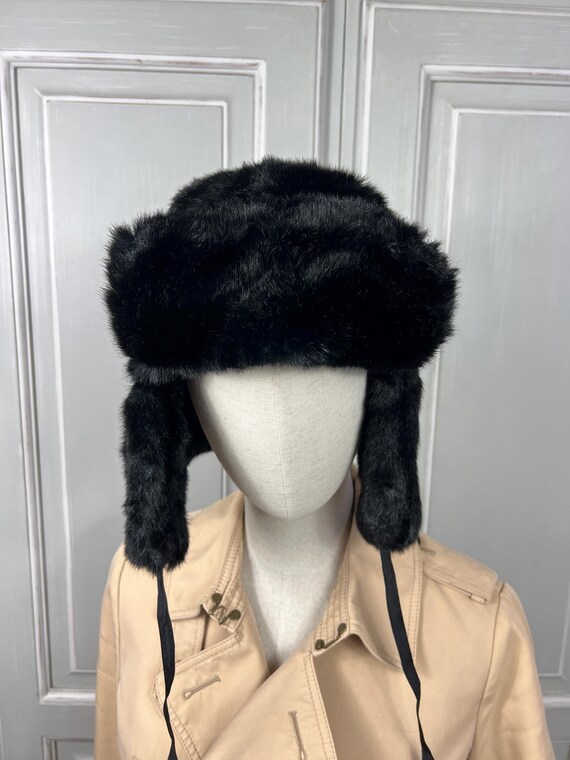 Vintage Y2K Faux Fur Ushanka Vintage Fuzzy Warm Trapper Hat  display picture 1