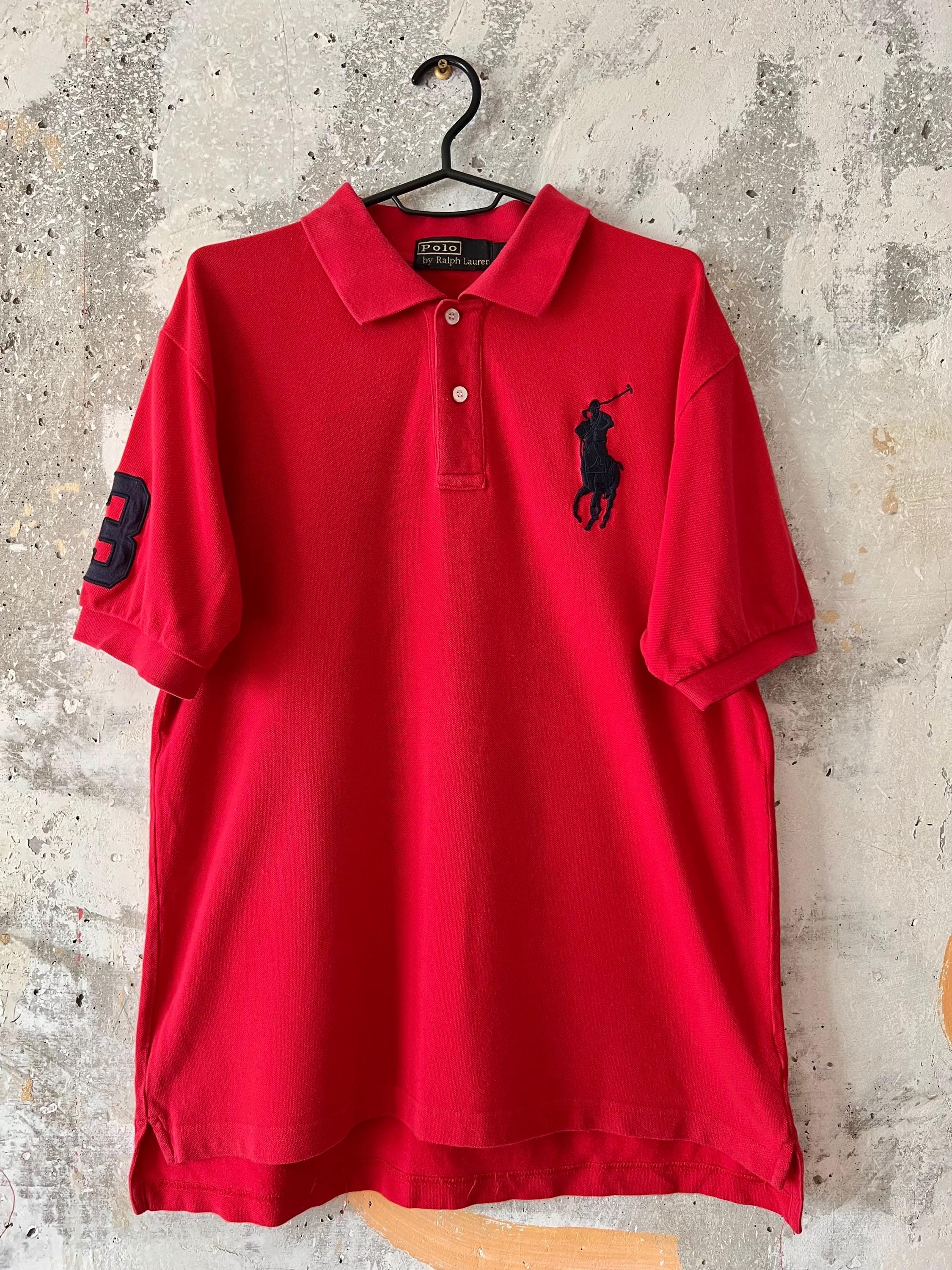 美品　チェック　90s polo Ralph Laurenビックポニーポロシャツ Polo Ralph Lauren 90s ポロシャツ ビッグポニー グリーン - メルカリ