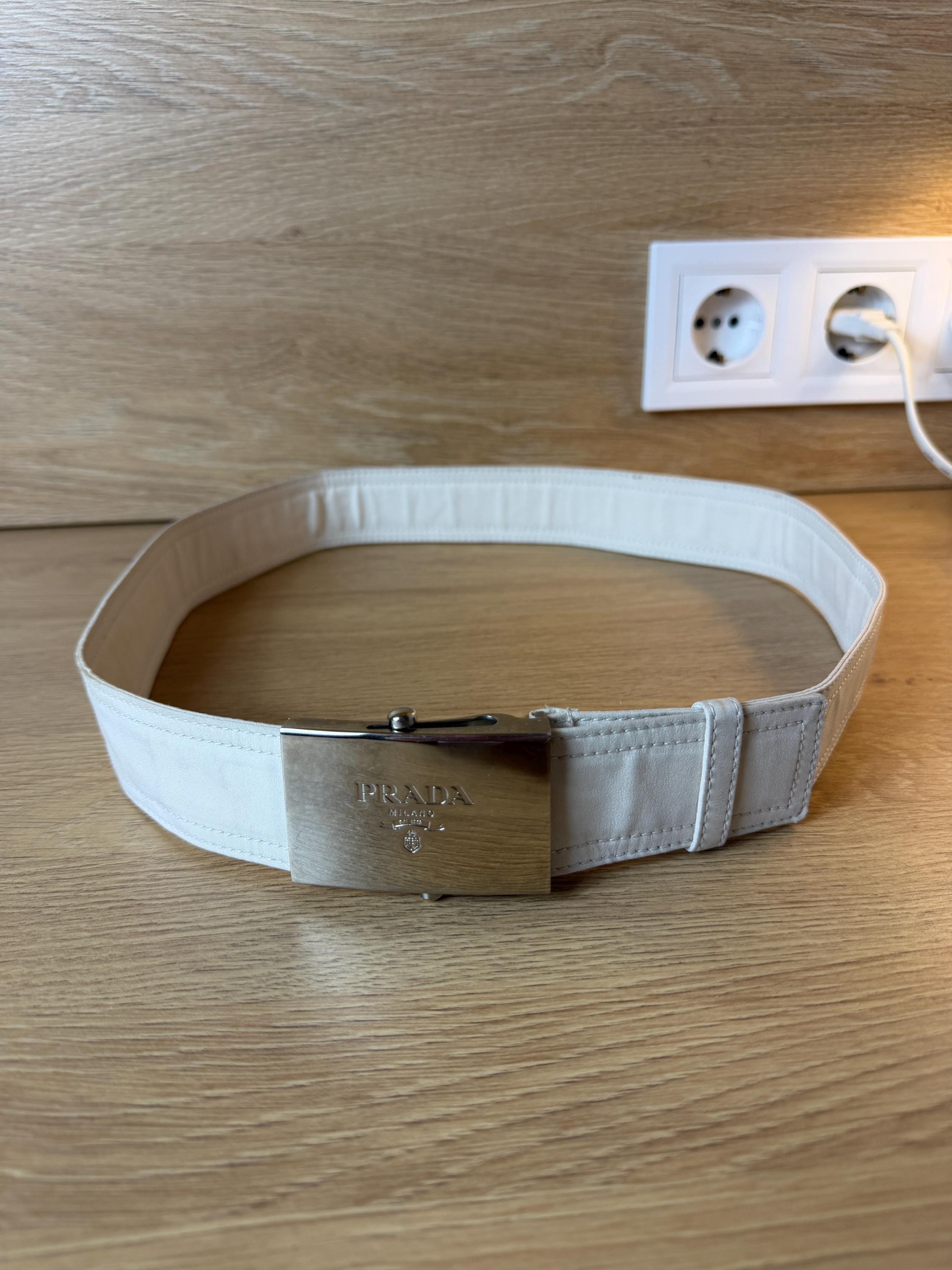 Prada vintage suede wide belt vintage 90’s Navy Suede Belt | PRADA main image 4
