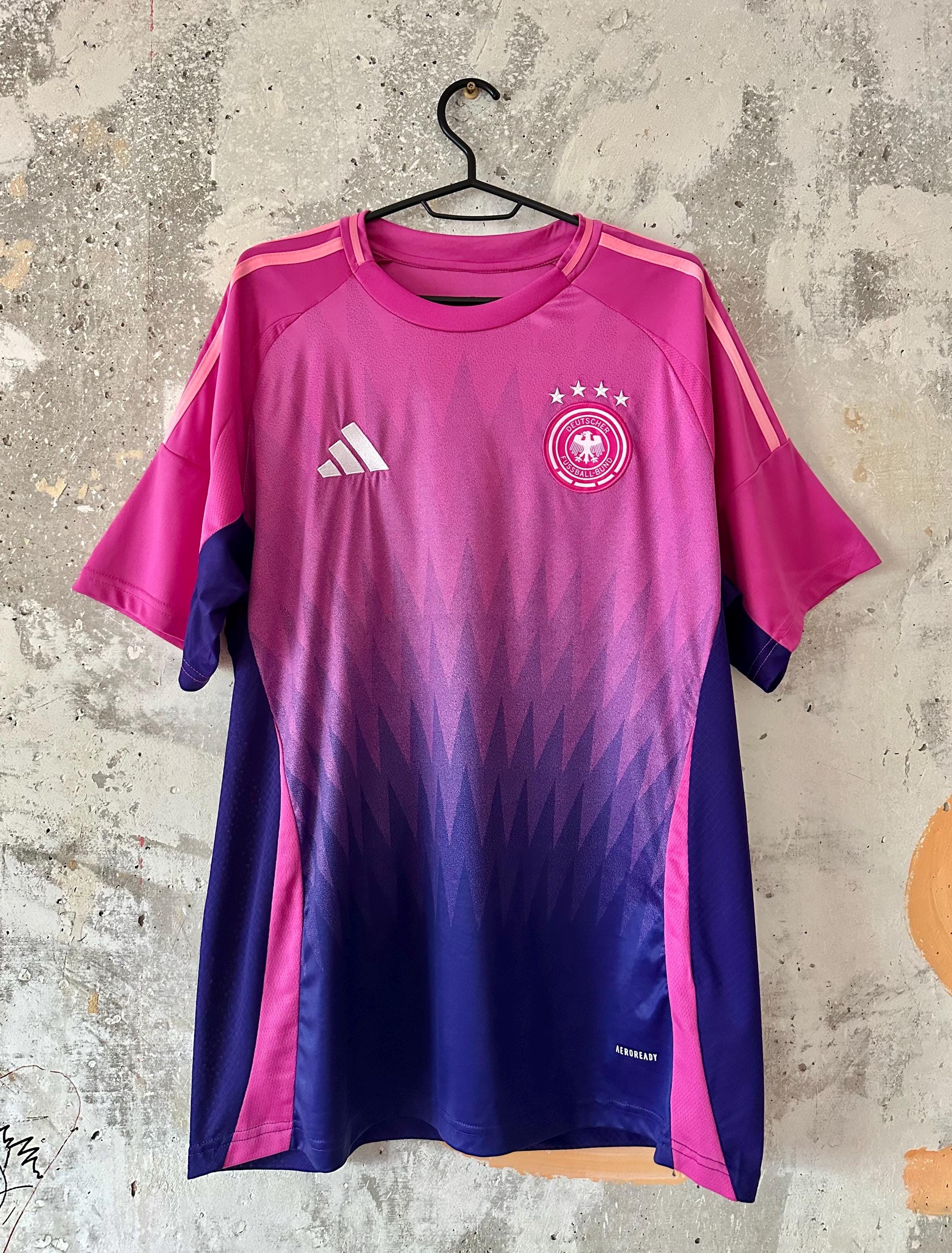 Adidas Germany Away Authentic Pink Soccer Jersey 2024 Football T 