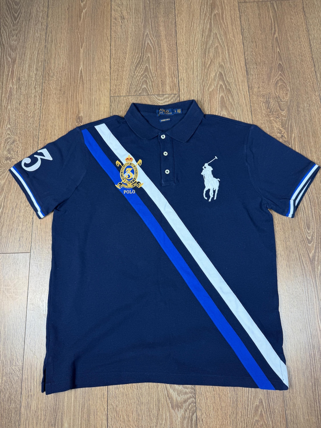 90S Vintage Polo Ralph Lauren Summer Classic Striped Big Logo Pony