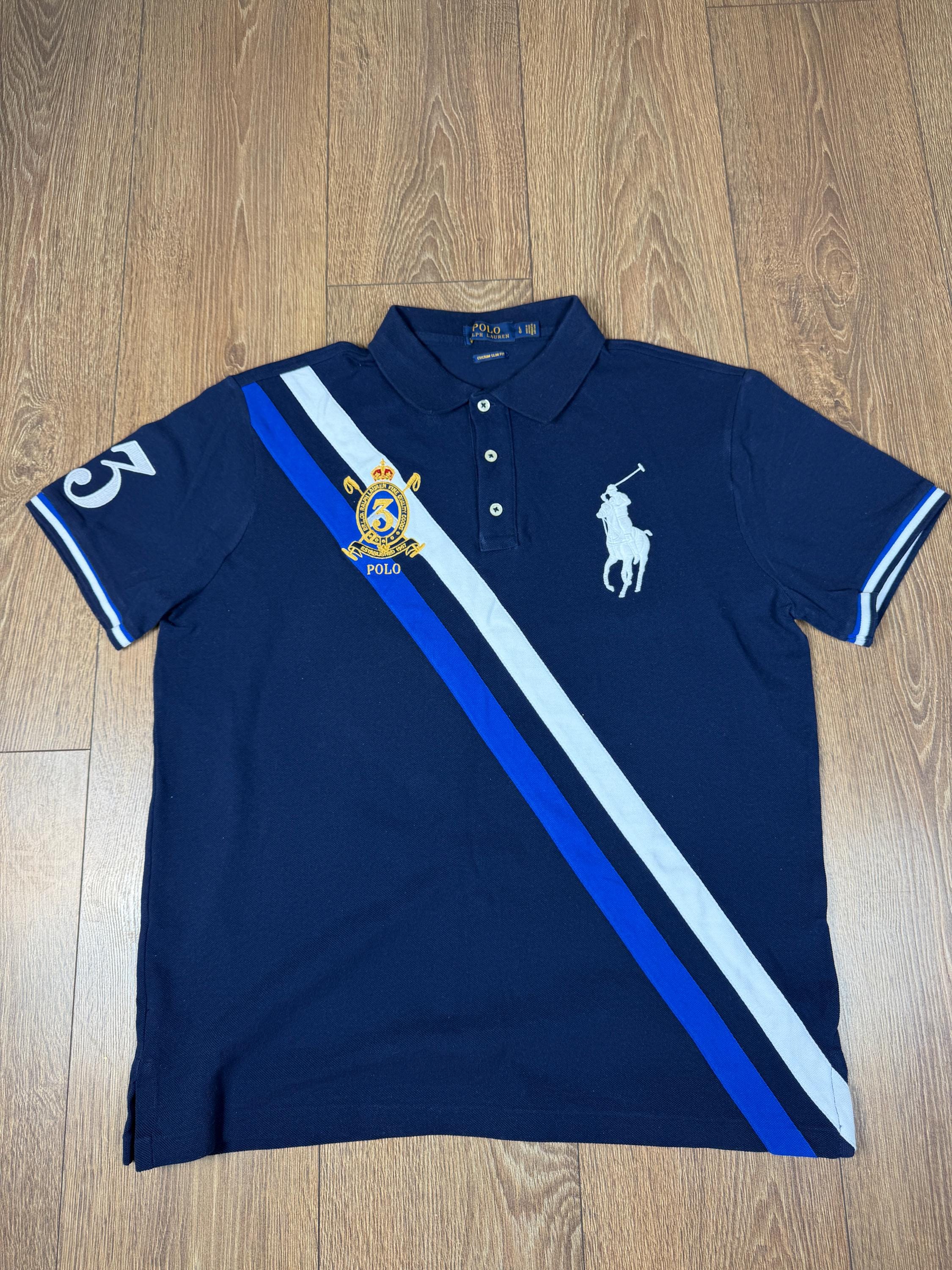 90S Vintage Polo Ralph Lauren Summer Classic Striped Big Logo Pony