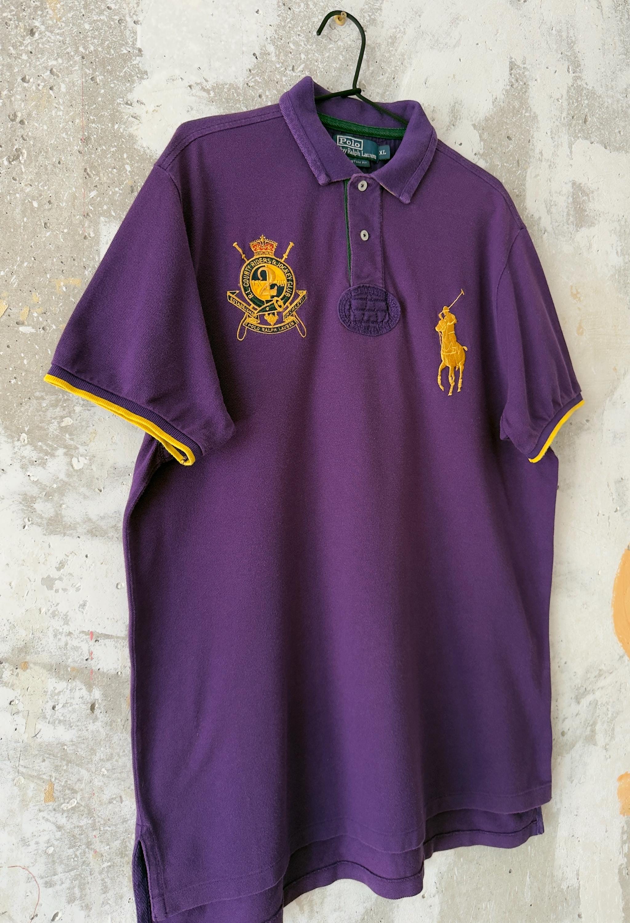 れ*ん様 y2k Polo Ralph Lauren Big Pony Berl 90S Vintage Polo Ralph Lauren Big Pony Logo #2 Purple Violet