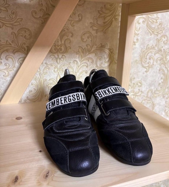 90S Vintage Dirk Bikkembergs Classic Big Logo Sneakers Suede Black