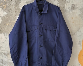 Le Laboureur Crazy Vintage French Workwear Utility Chore Blue Jacket Size M