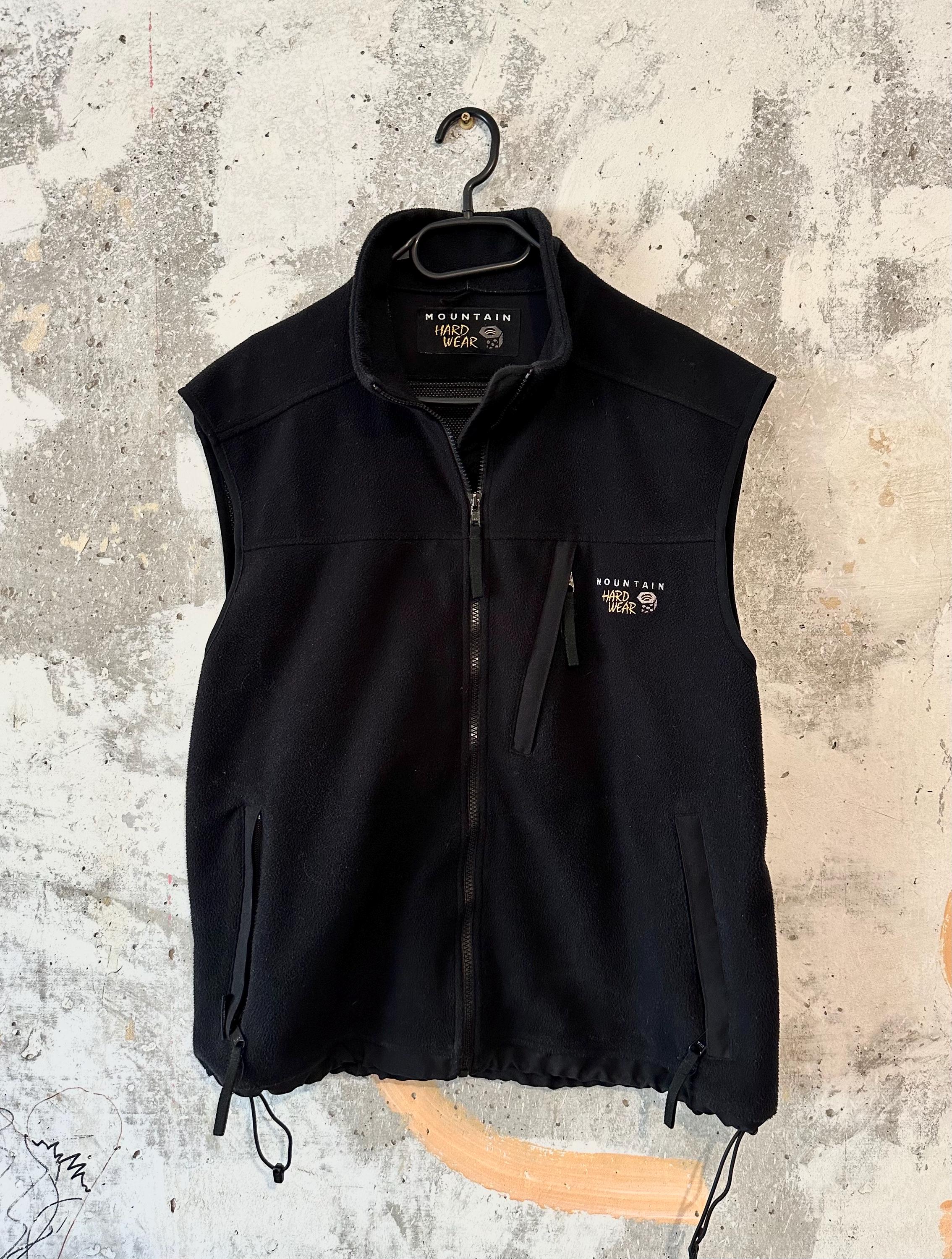 MOUNTAIN HARDWEAR フリース ベスト Sサイズ 黒 071K12 Mountain Hardwear Vest Fleece Gore Windstopper Black Outdoor