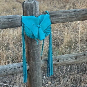 Mini Crossbody Fringe Tassel Bag (Turquoise)