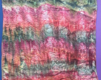 Bandana barwiona lodem, barwiona ręcznie