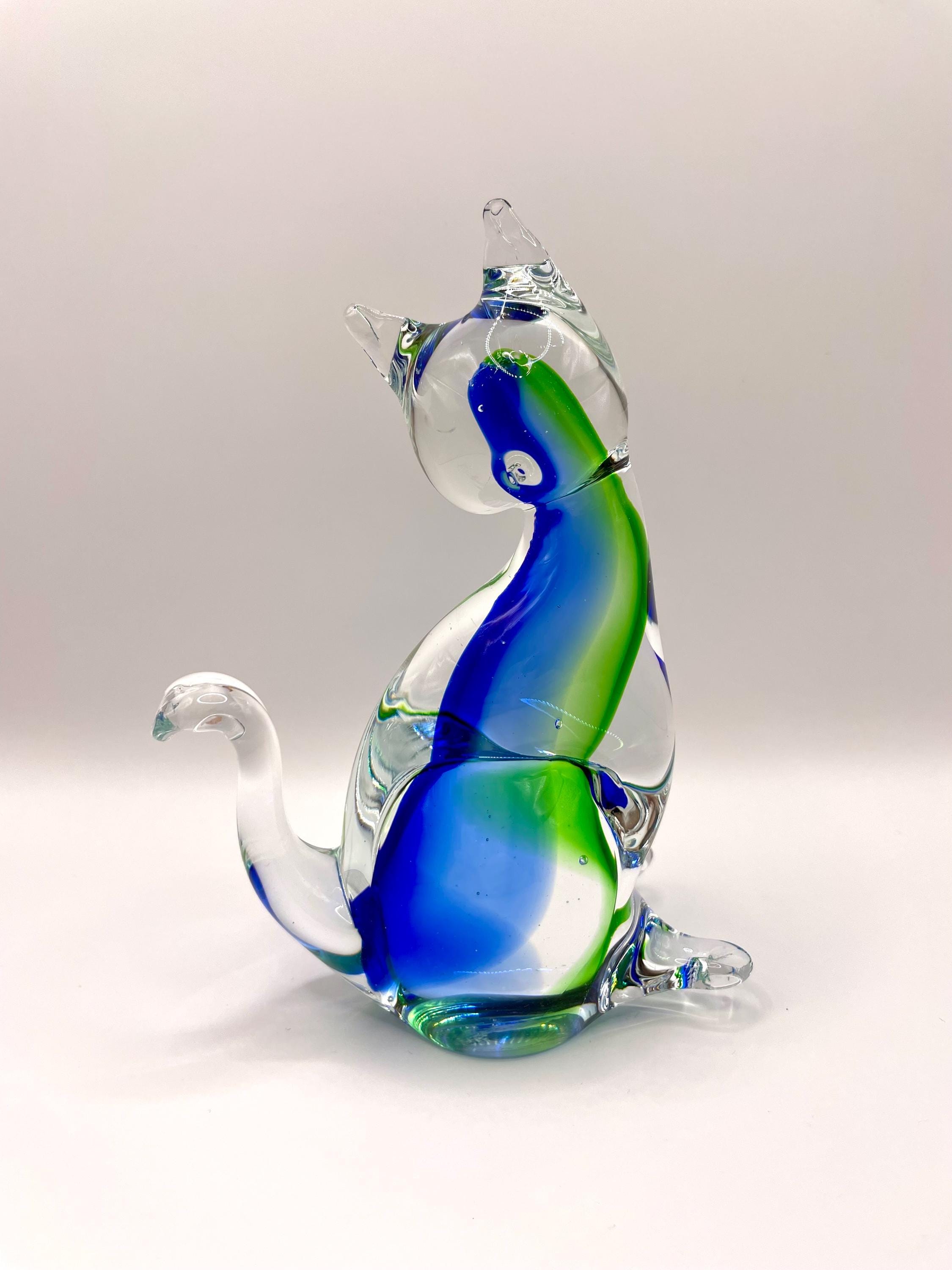 ムラノ　ねこ　ガラス　置物 Murano glass cats - Etsy 日本