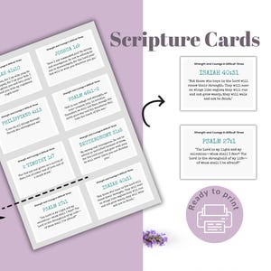 Bible Verse Printable Cards, Christian Memory Cards, Faith-based Daily Reminders, Spiritual Goal tracker, Christian Resources, Memory Cards