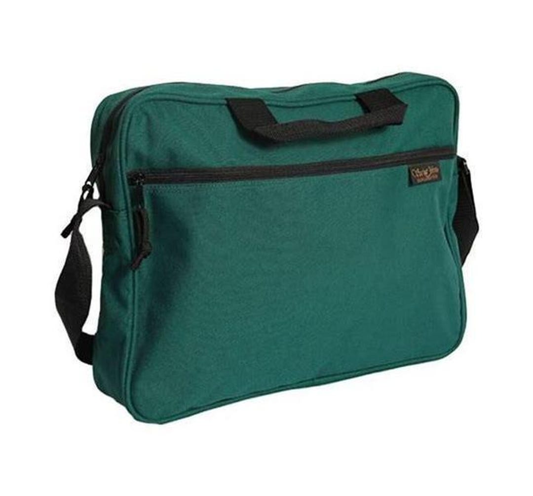 Mercury Luggage Large Multi-compartment Green Portfolio Messenger Bag ...