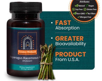 Shatavari - Asparagus Racemosus Root | 225mg Extract | 60 Veg Capsules