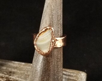 Death Valley Onyx Copper Electroformed Handmade Ring