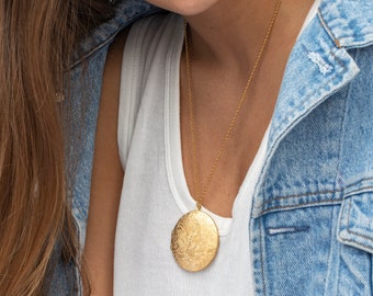 Large photo hotsell locket pendant