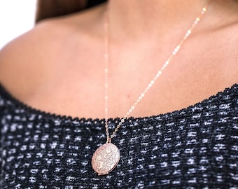 Rose Gold Picture Locket Necklace, Personalize Your Locket with a Photo, Memory Necklace
