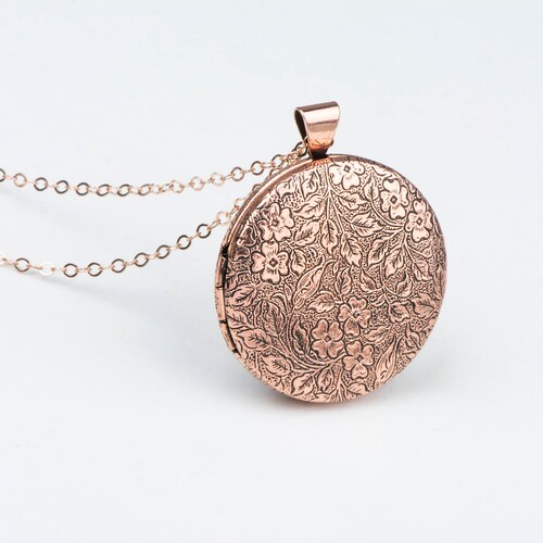 Rose Photo Necklace Long Necklace 