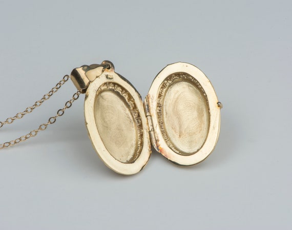 Vintage Reversible Gold Filled Locket Necklace, L… - image 4
