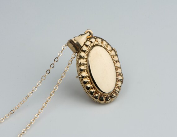 Vintage Reversible Gold Filled Locket Necklace, L… - image 3