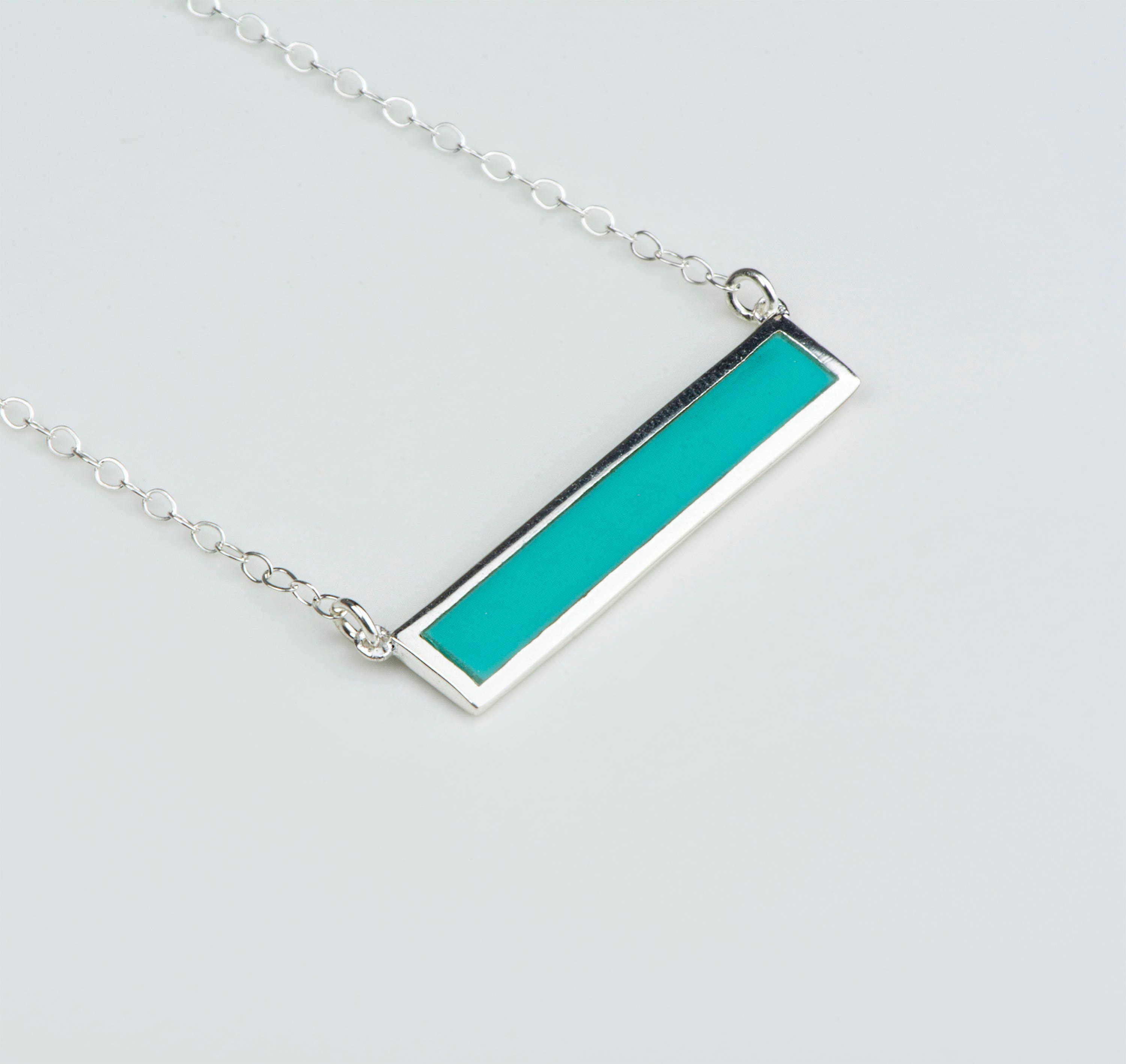 Quality Turquoise Bar Necklace Necklace 