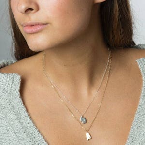 Tiny Gold California State Necklace, Rose Gold California, Sterling Silver California Charm Necklace, California Charm States Bracelet image 5