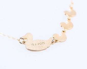 Duck Necklace Vintage Ducks Pendant 