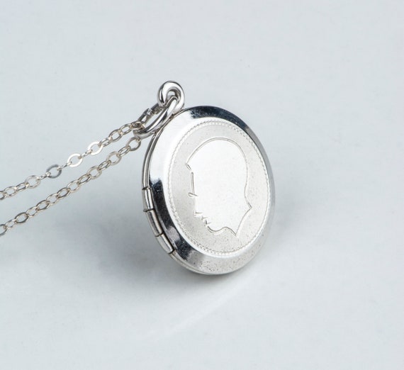 Boy Silhouette Necklace Sterling Silver, Chain Included Boy Silhouette Necklace Sterling Silver, Chain Included