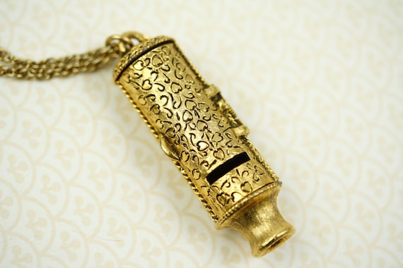 Vintage whistle deals necklace