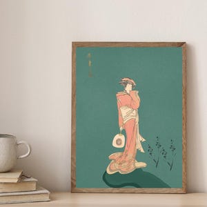 Poster retrò Japandi, arte de parede japonesa, arte della parete Japandi, arte de parede storica, arte della parete Wabi Sabi, arte della parete dell'attore giapponese