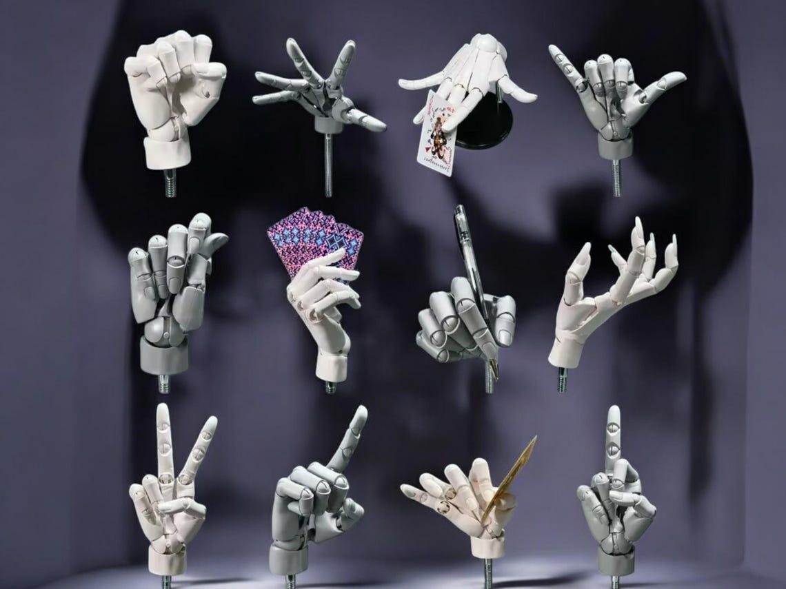 Articulated Wooden Hand Model Drawing & Sketching Artist Tool Jointed ...