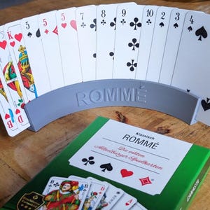 Spielkartenhalter Romme UNO mit Wunschtext