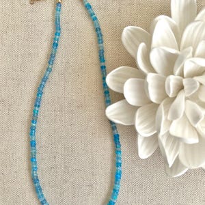 Periwinkle blue Ethiopian opal hand-crafted 14k solid gold necklace