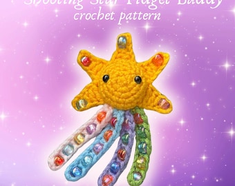 Shooting Star Fidget Buddy Crochet Pattern -- Beaded Toy for Fidgeting