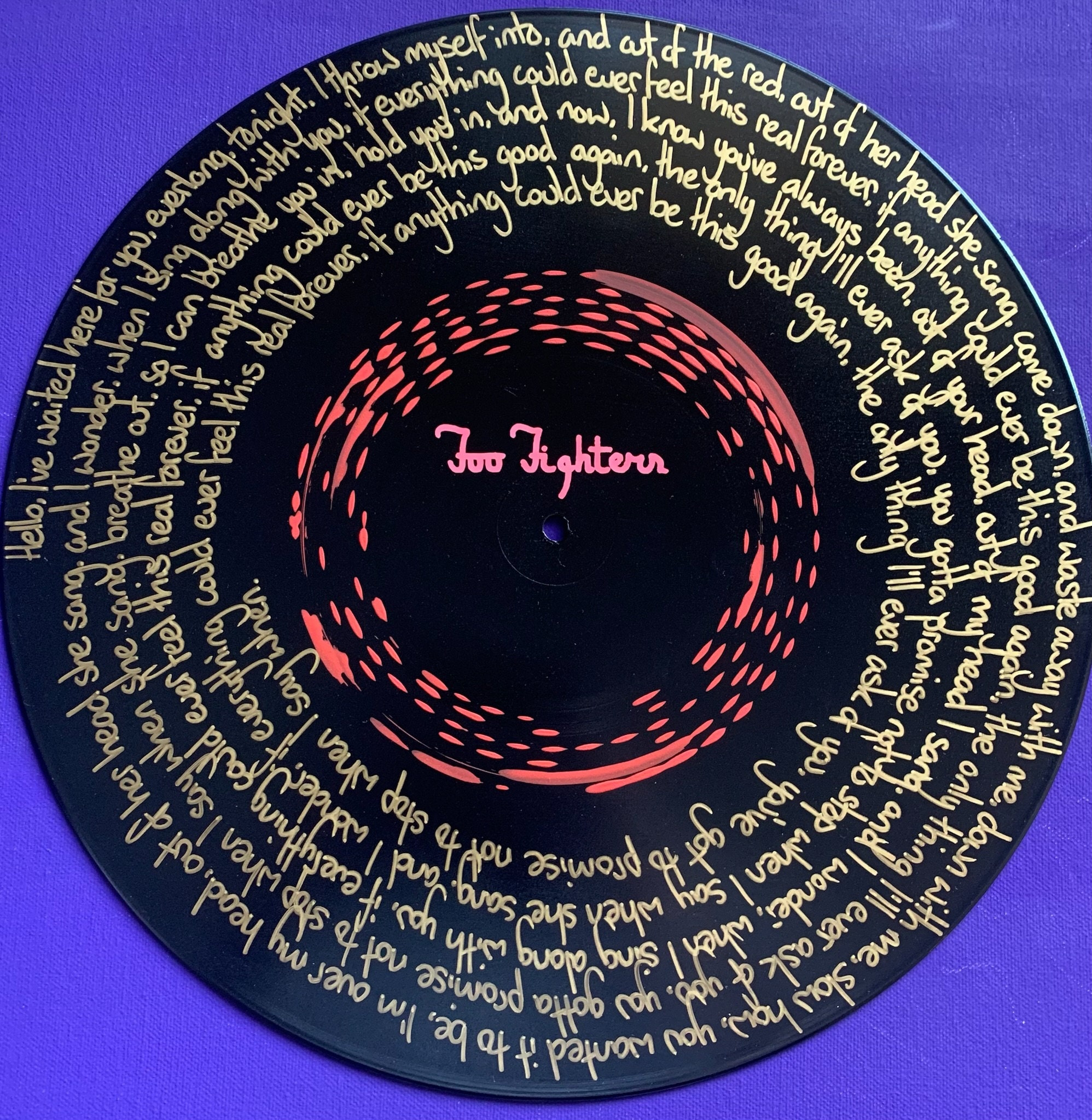 Everlong Foo Fighters Lyrics Carved in Wood 