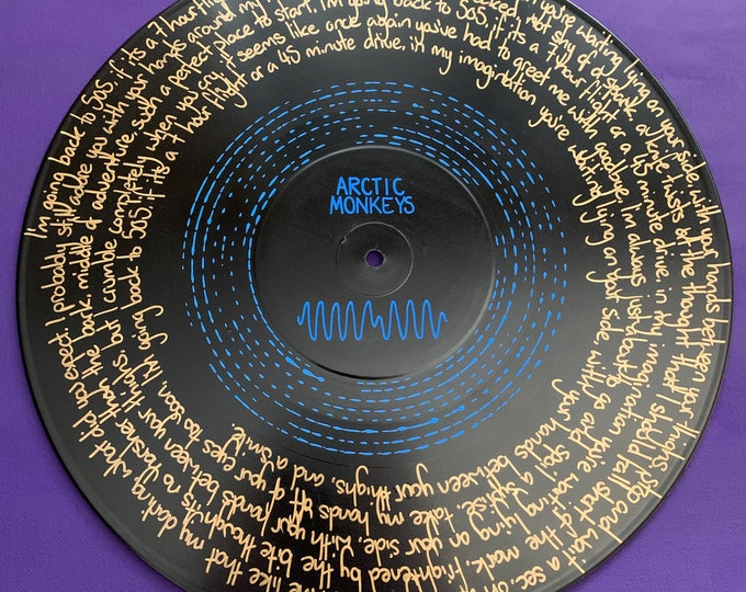 Arctic Monkeys - 505 paroles peintes à la main sur disque vinyle