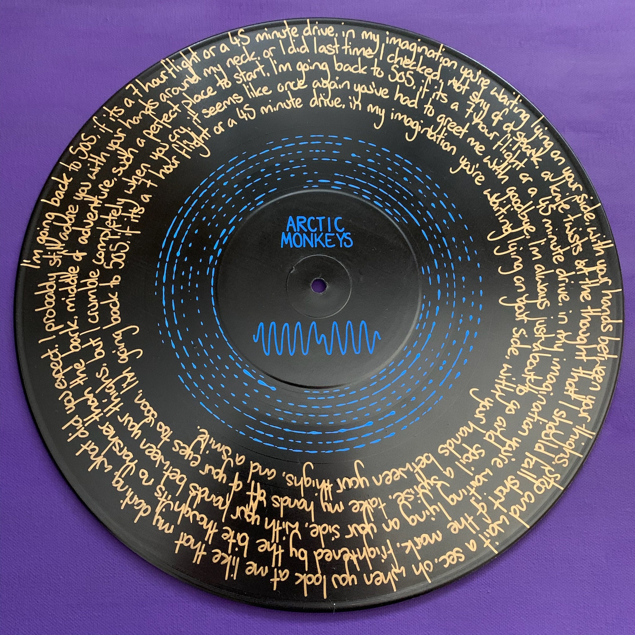 Arctic Monkeys 505 testi dipinti a mano su disco in vinile -  Italia